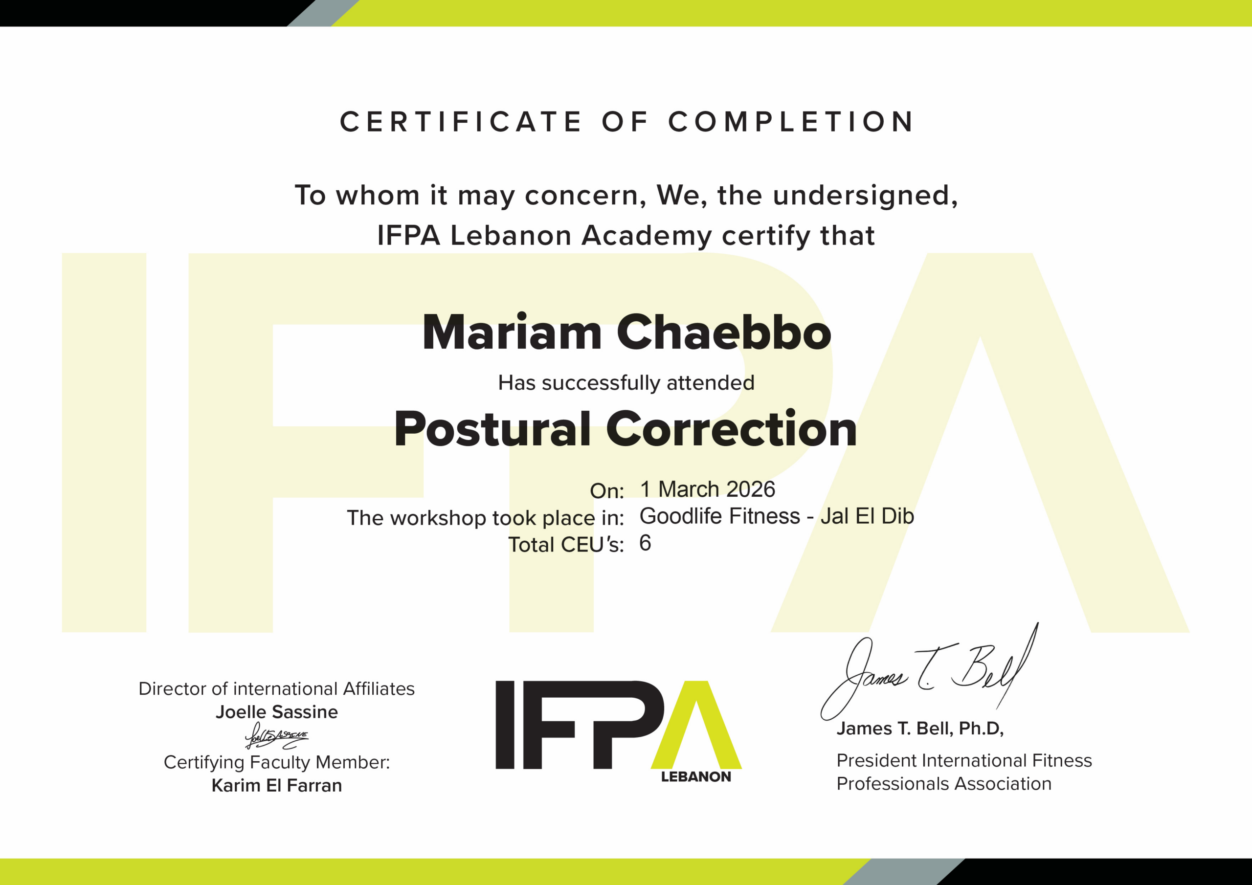Postural Correction