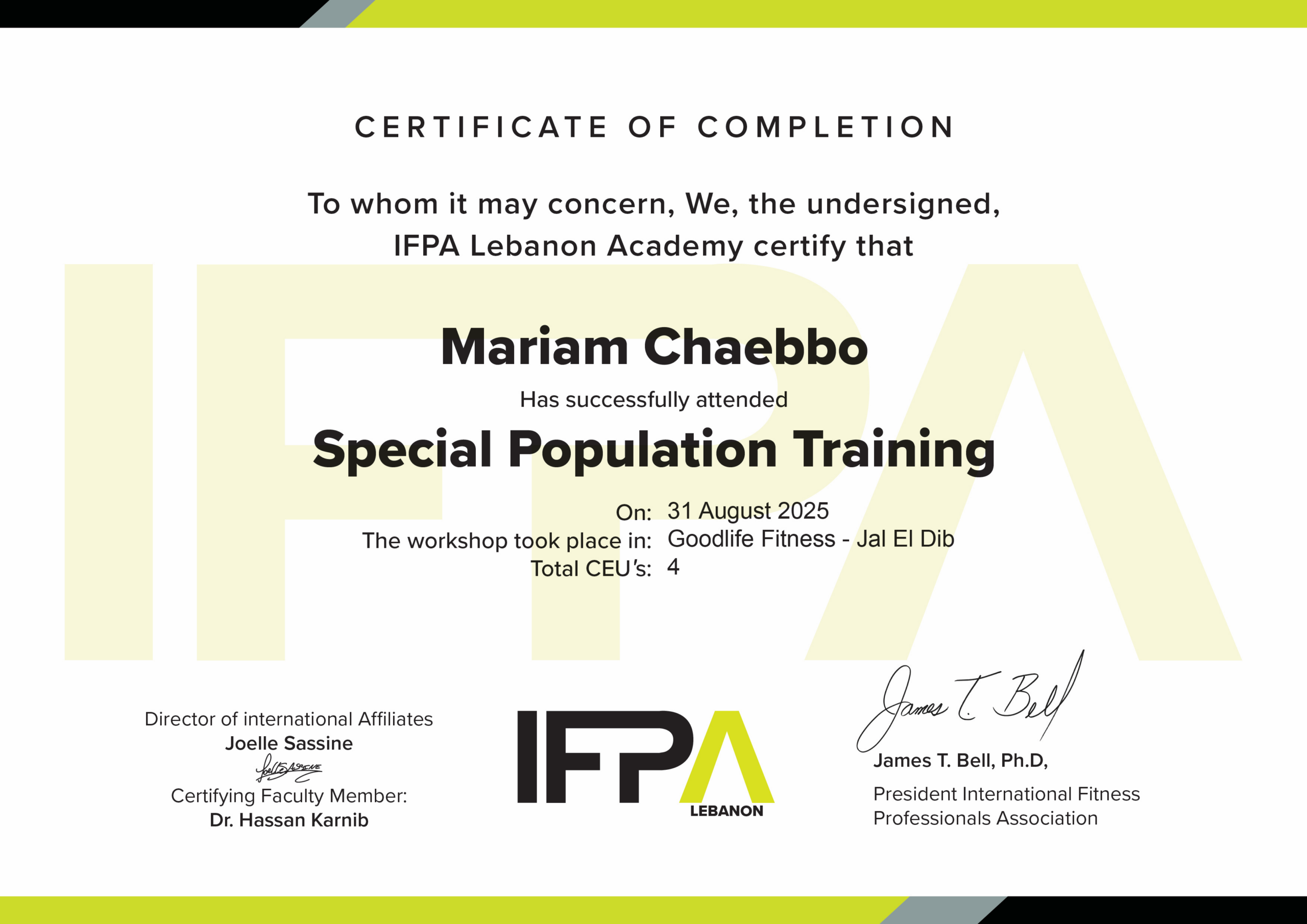 Special Population Training